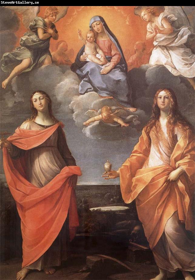 Annibale Carracci The Virgin appears before San Lucas and Holy Catalina